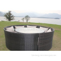 KD Style Outdoor garden rattan furniture round dinging set rattan table set wilson and fisher patio furniture